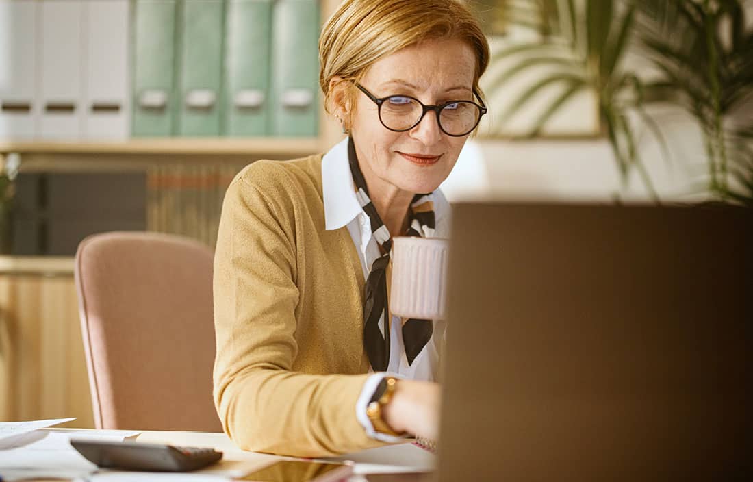 Accounting professional reviewing GASB standards implementation.