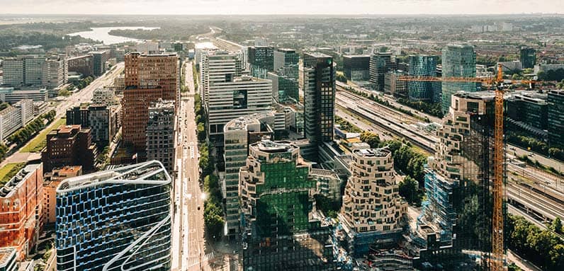 Photo of Amsterdam skyline during the day