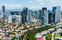 Buildings in Guadalajara, Mexico during the day.