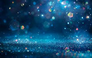 Confetti against a dark background.