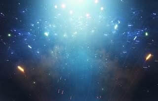 Abstract blue confetti.