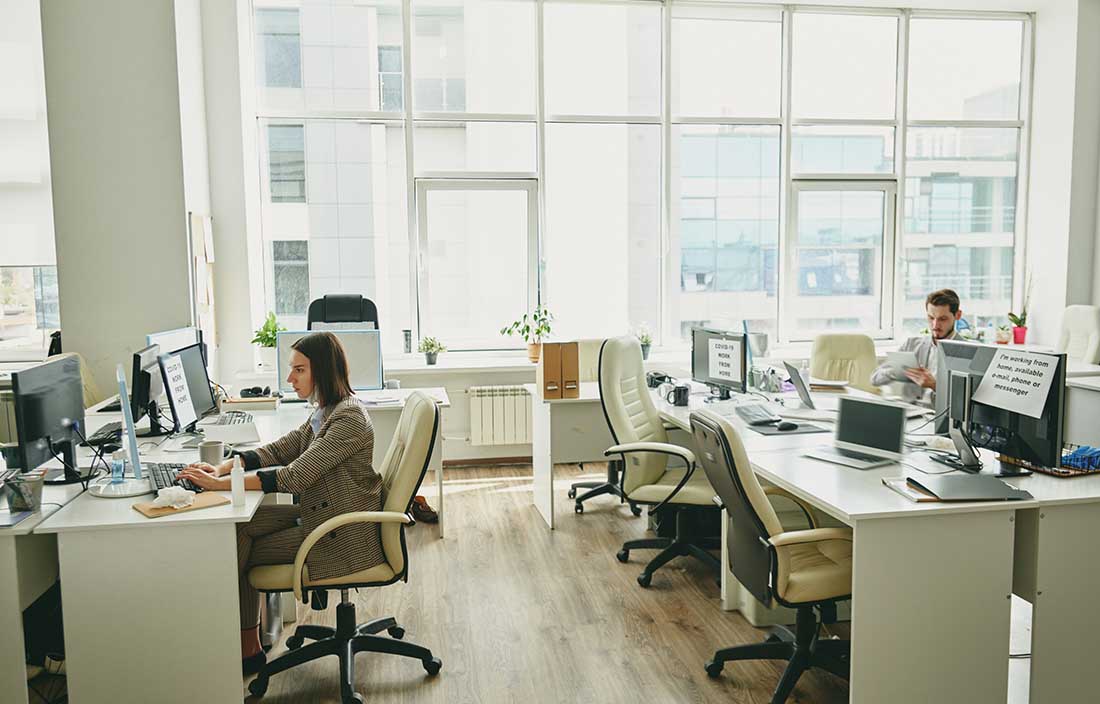 People at office desks